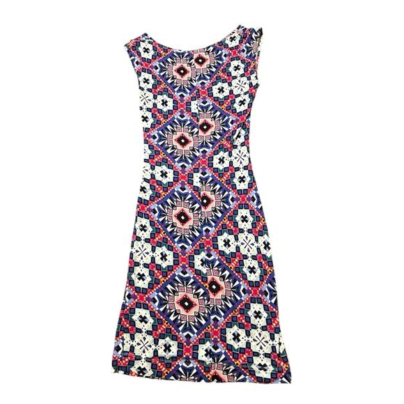 French Connection Dress Womens Size 4 Multicolor Electric Mosaic Jersey Stretchy - Picture 5 of 8